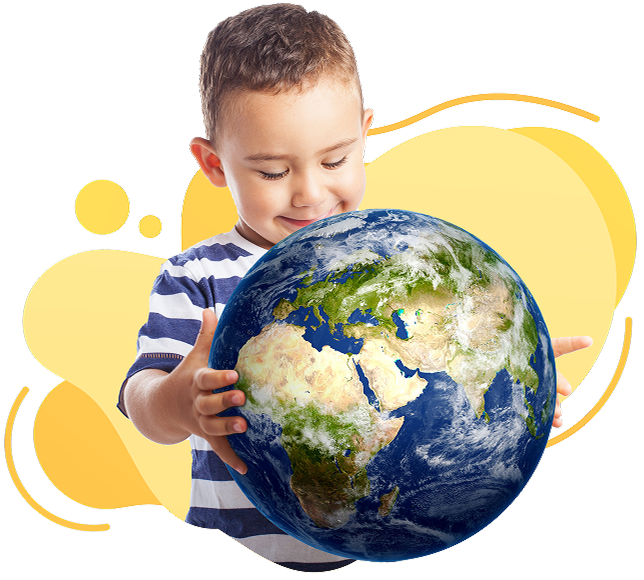 Child playing in classroom