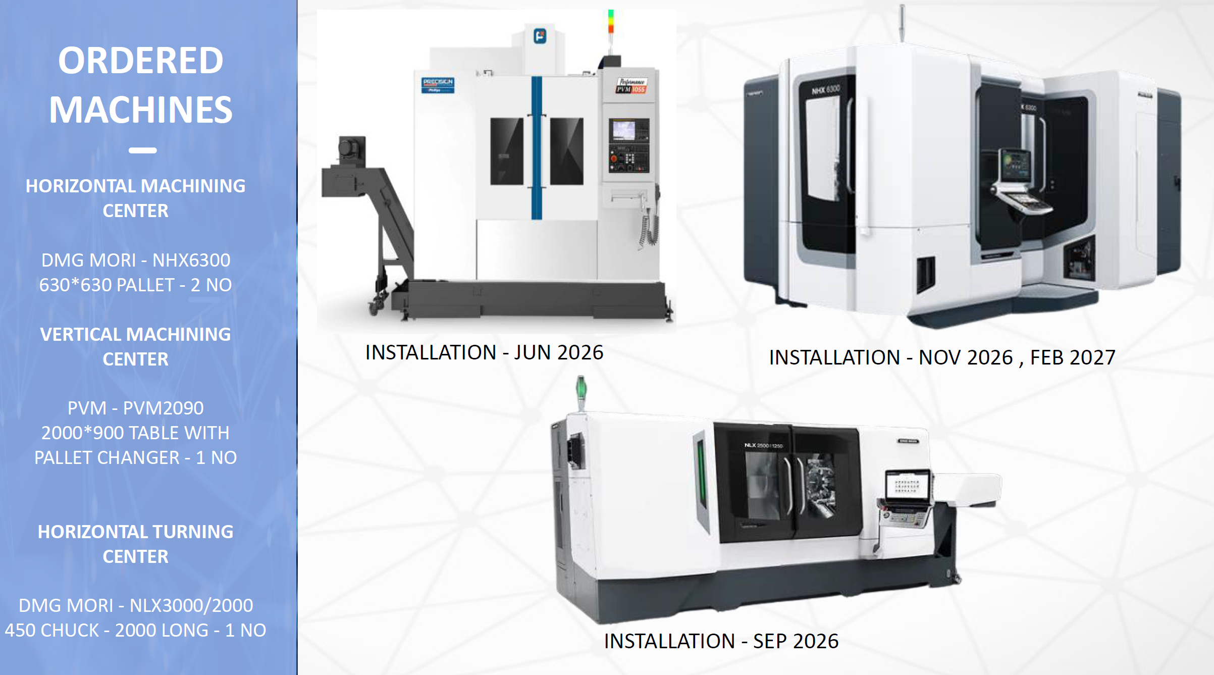 DMG MORI NHX6300 horizontal machining centre