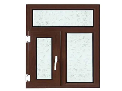 Laminated UPVC windows with wood finish