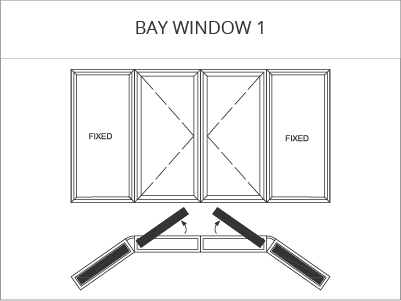Modern bay window designs in UPVC