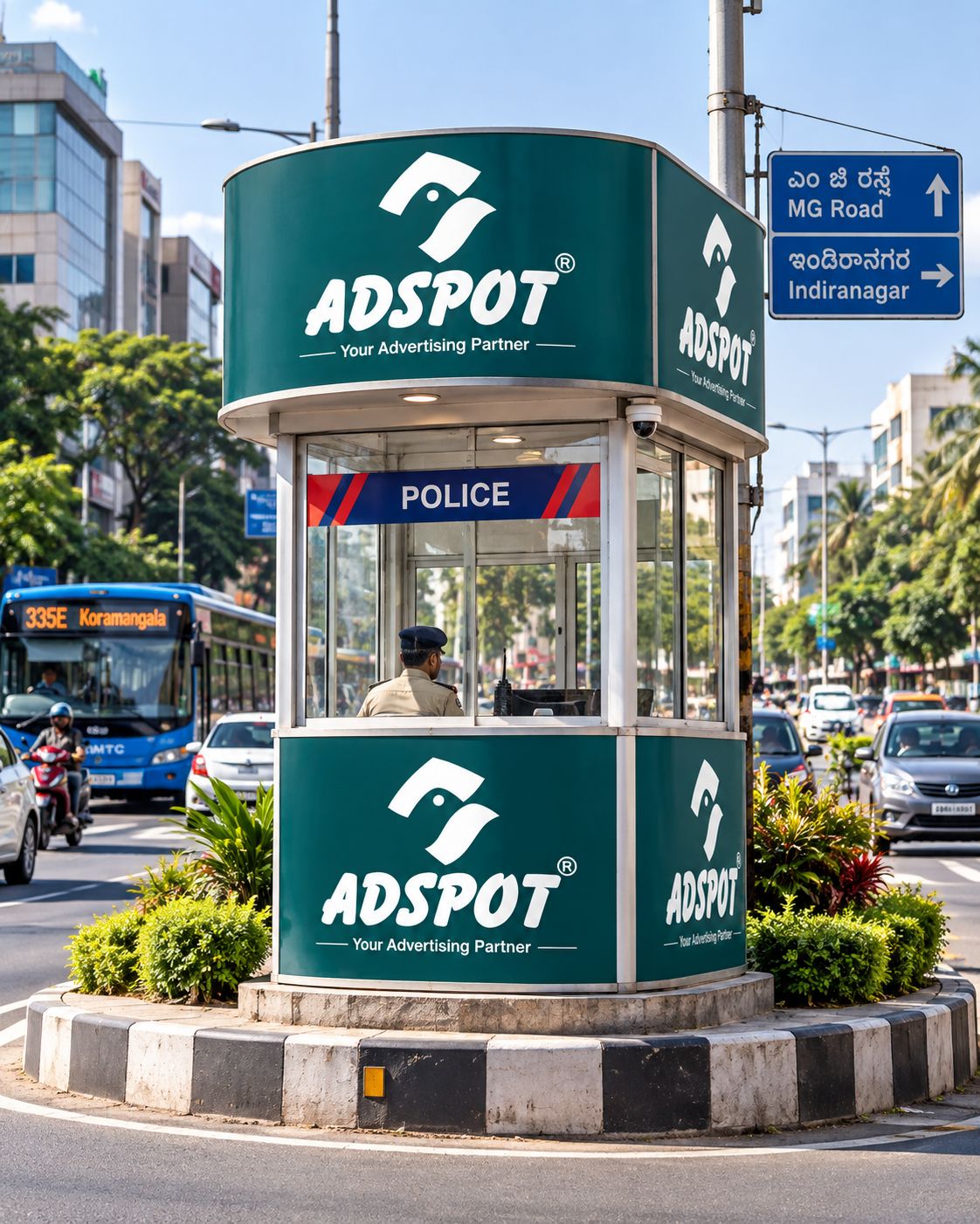 Police booth branding