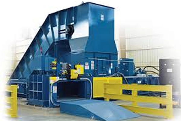 compact two ram baler for plastic film recycling