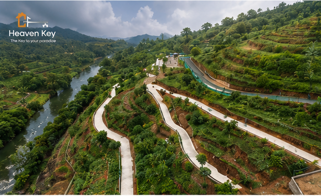 Veena aerial river view