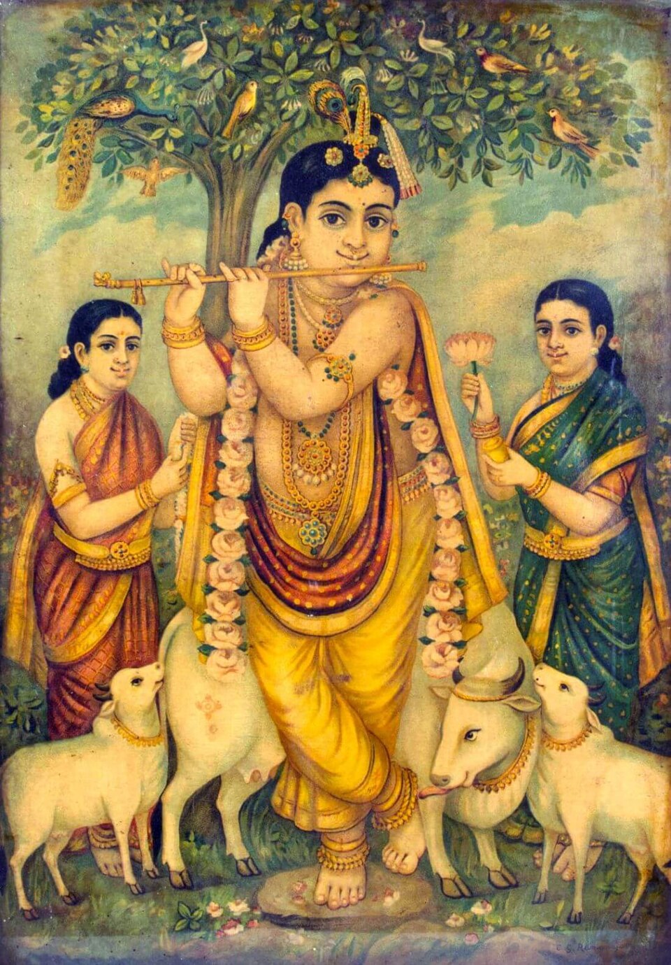 Venugopal Krishna, Ravi Varma Press oleograph